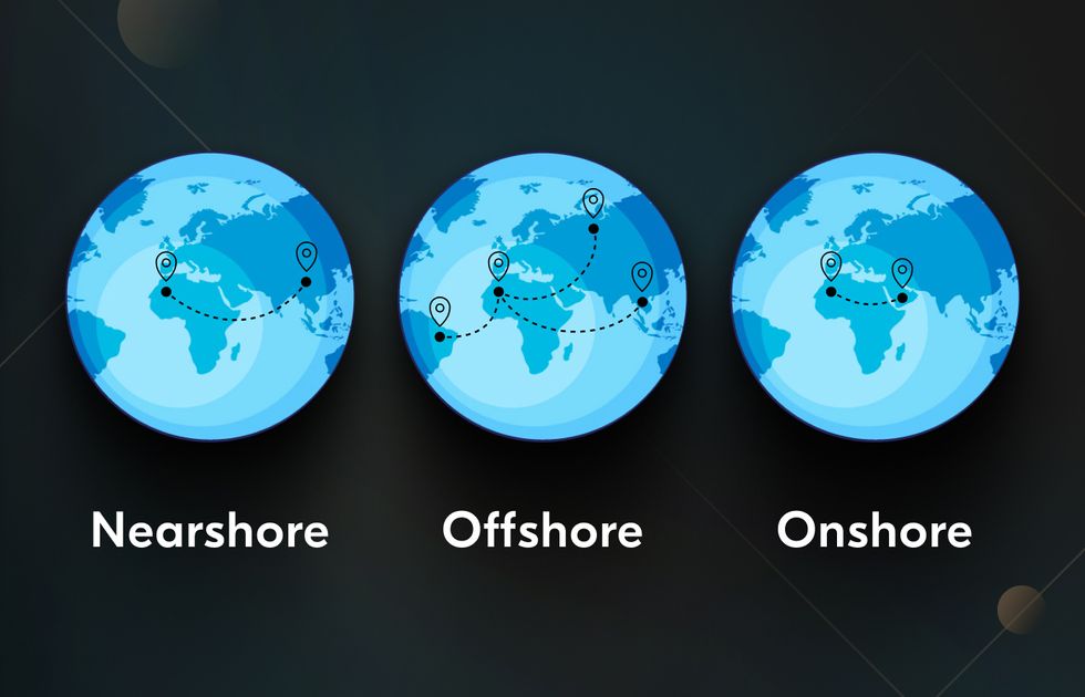 nearshore software outsourcing comparison with offshore and onshore models