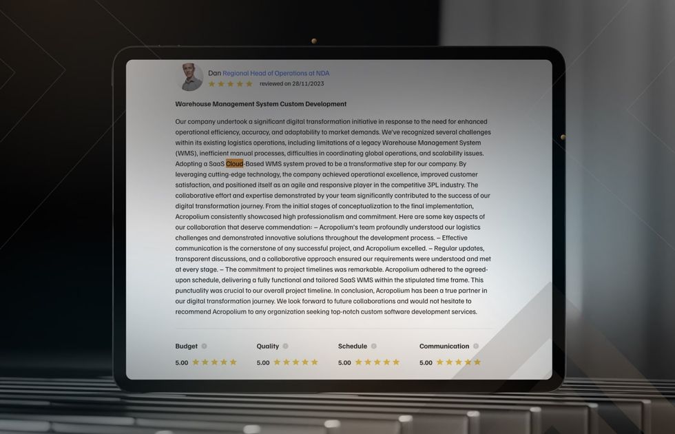 Acropolium recognized as a top mobile app development company