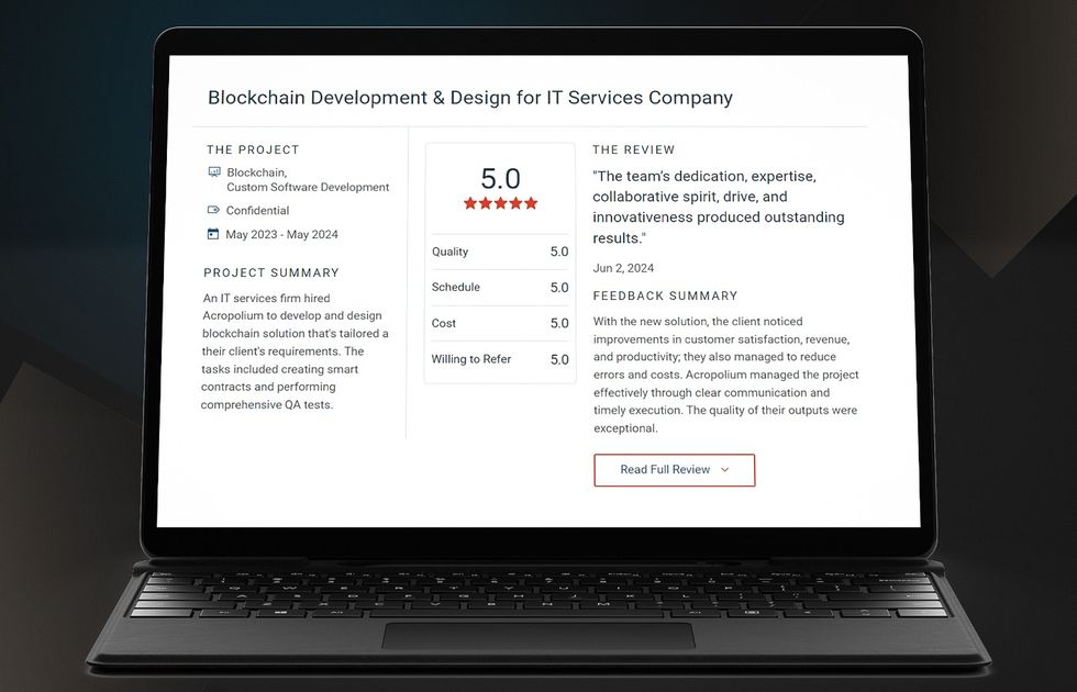 Acropolium displayed as the best ASP dot NET development company