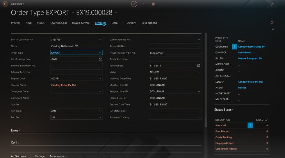 Boltrics' flight management system