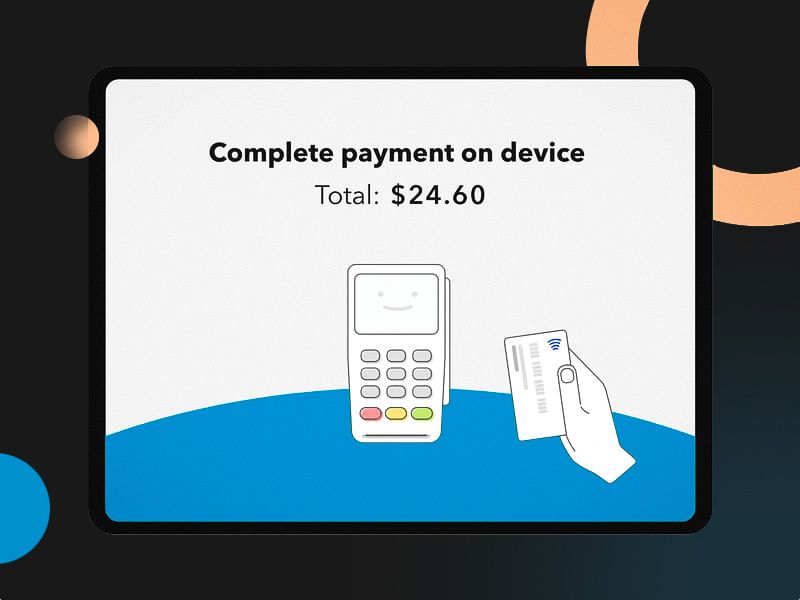 Payment page for self-service kiosk example.