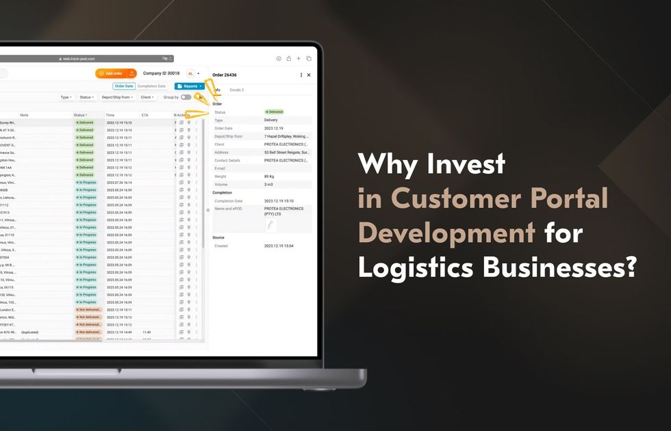 Logistics customer portal development