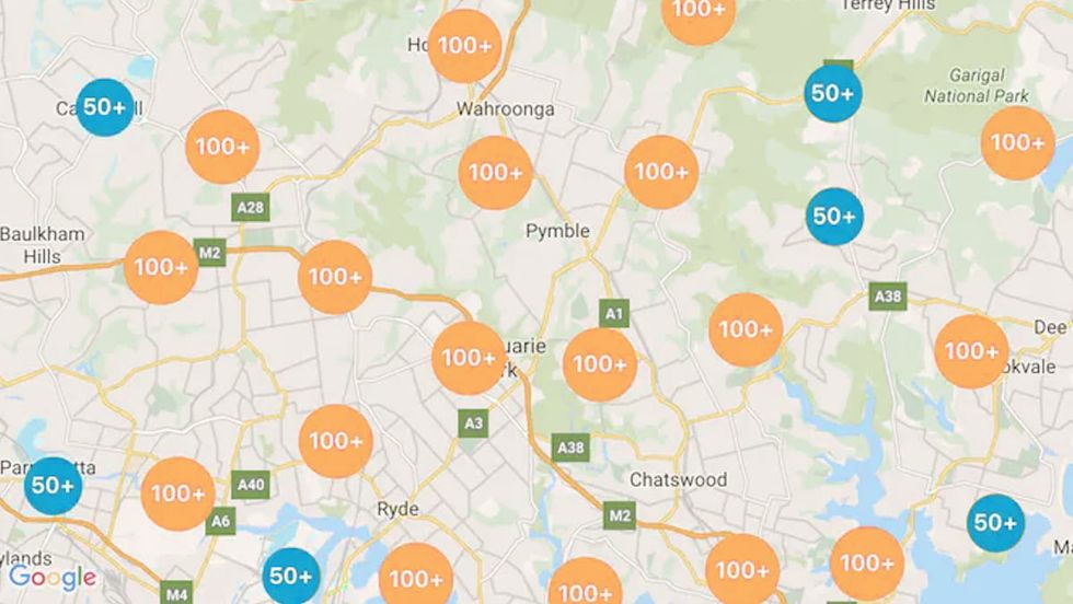 Superclustering is one of the key differentiators of Mapbox