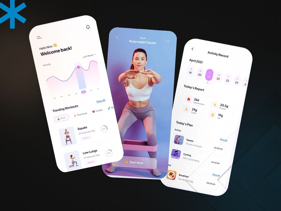 Fitness app example.