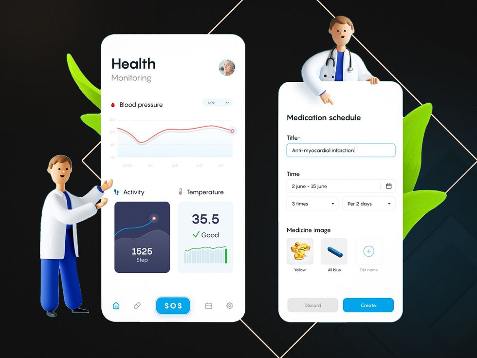 Health monitoring app example - digital health app development