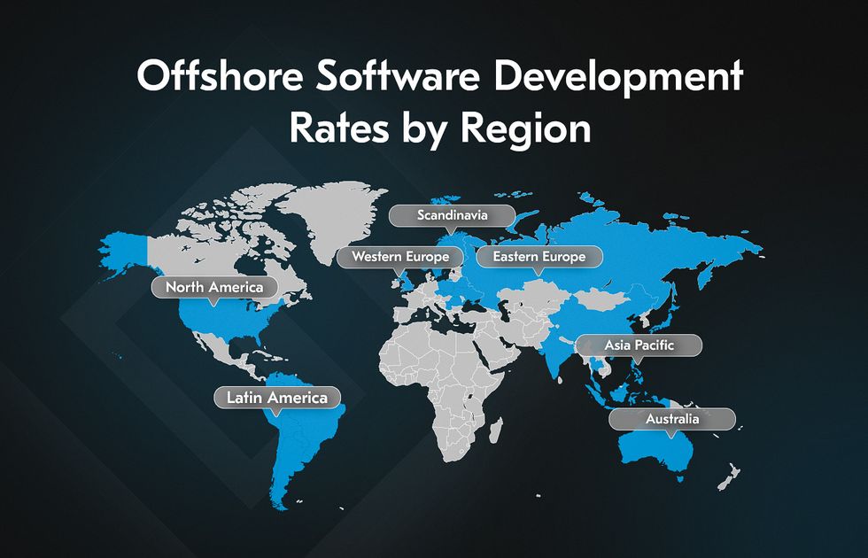 offshore mobile app developers rates by region for 2024