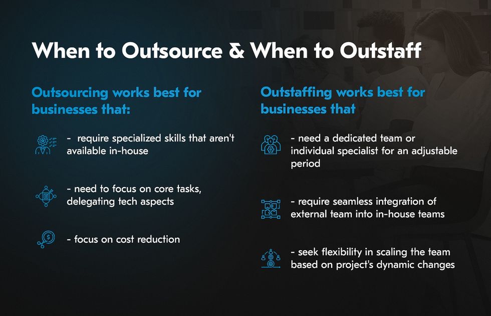 outstaff vs. outsource potential use cases
