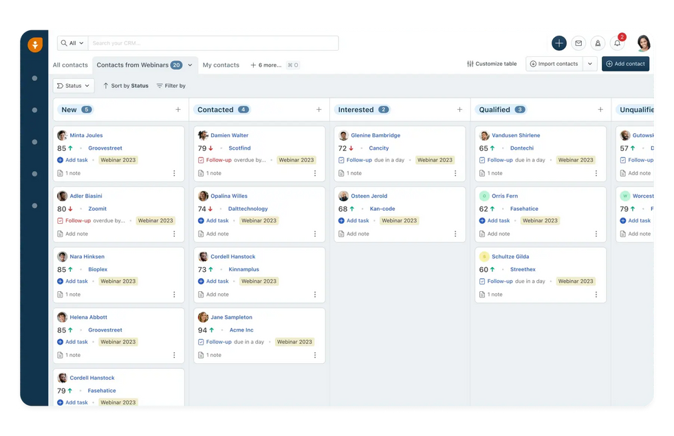 Freshsales (Freshworks CRM) Interface: Interface Example and Overview Freshsales CRM Interface