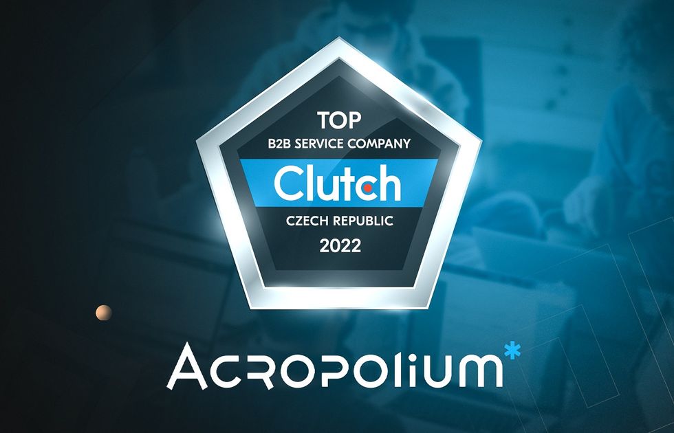 ᐉ Acropolium is honored by  [ Clutch ] as a Top B2B Service Company in the Czech Republic for 2022