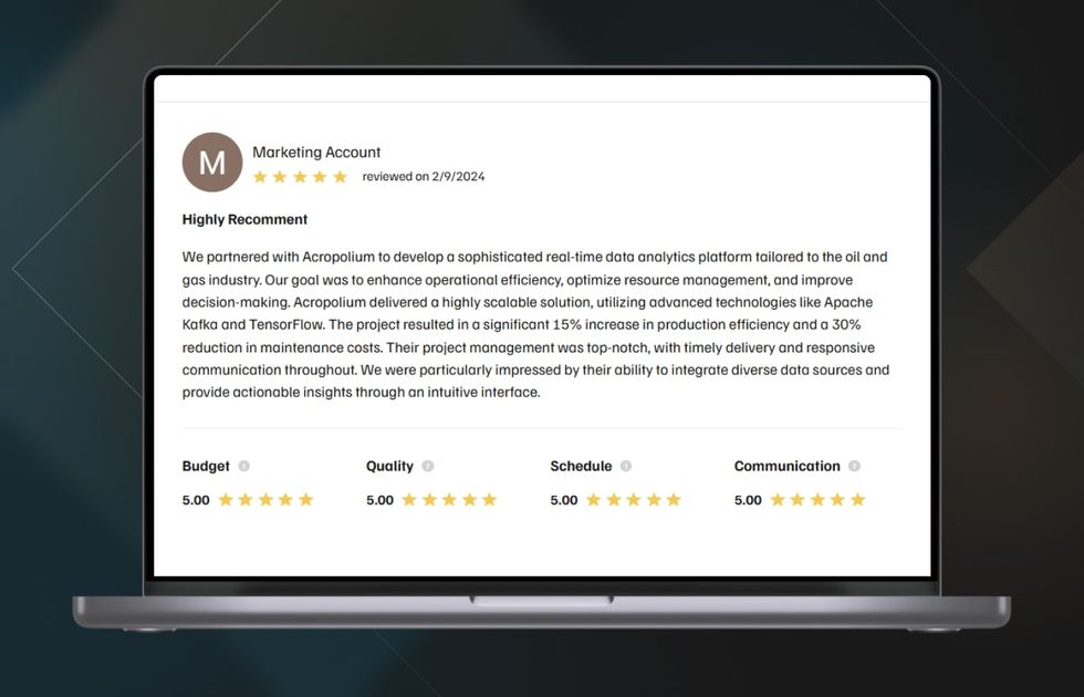 TechBehemoths' review for a top IoT development company in Ukraine