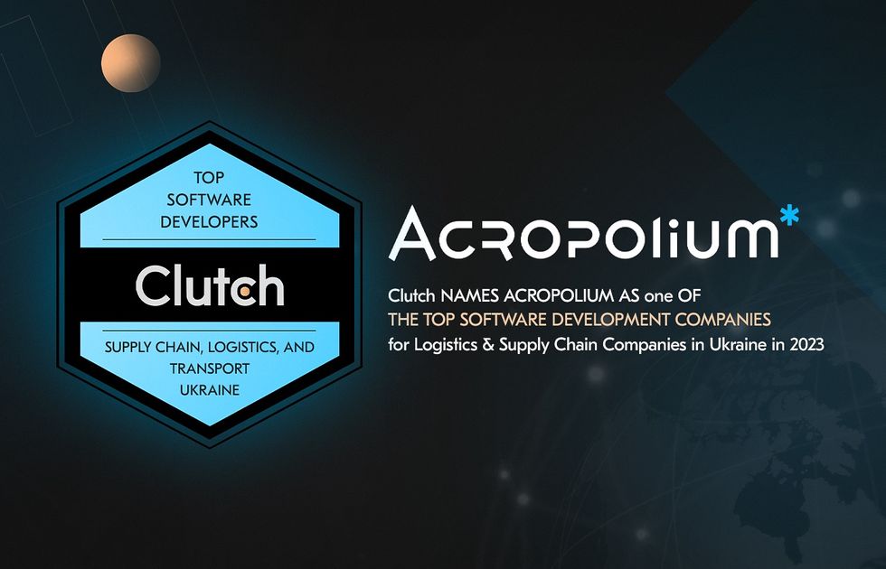 Clutch names Acropolium one of the top logistics software development company in 2023