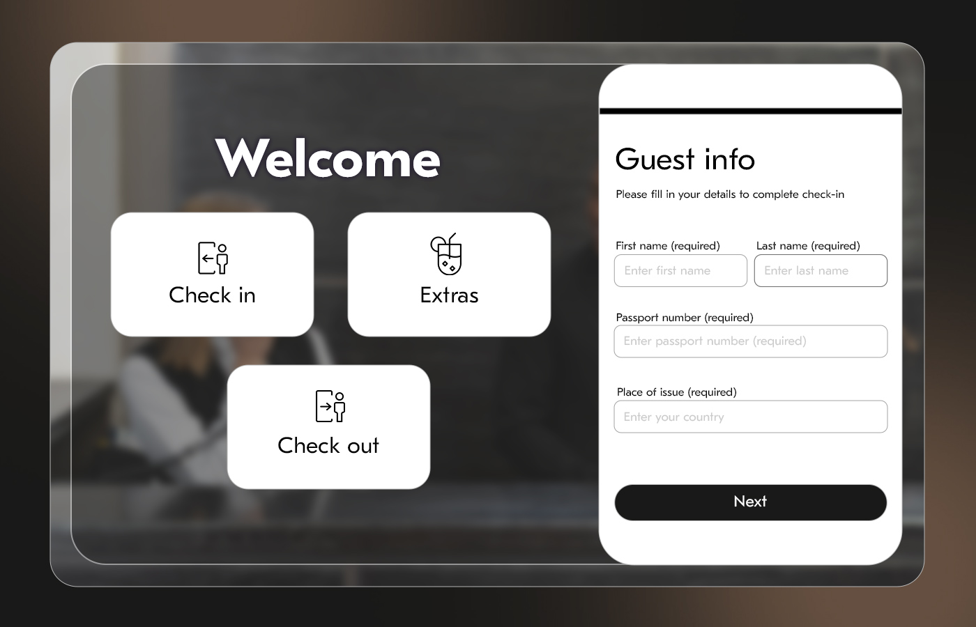 AI-based hotel self check in system development