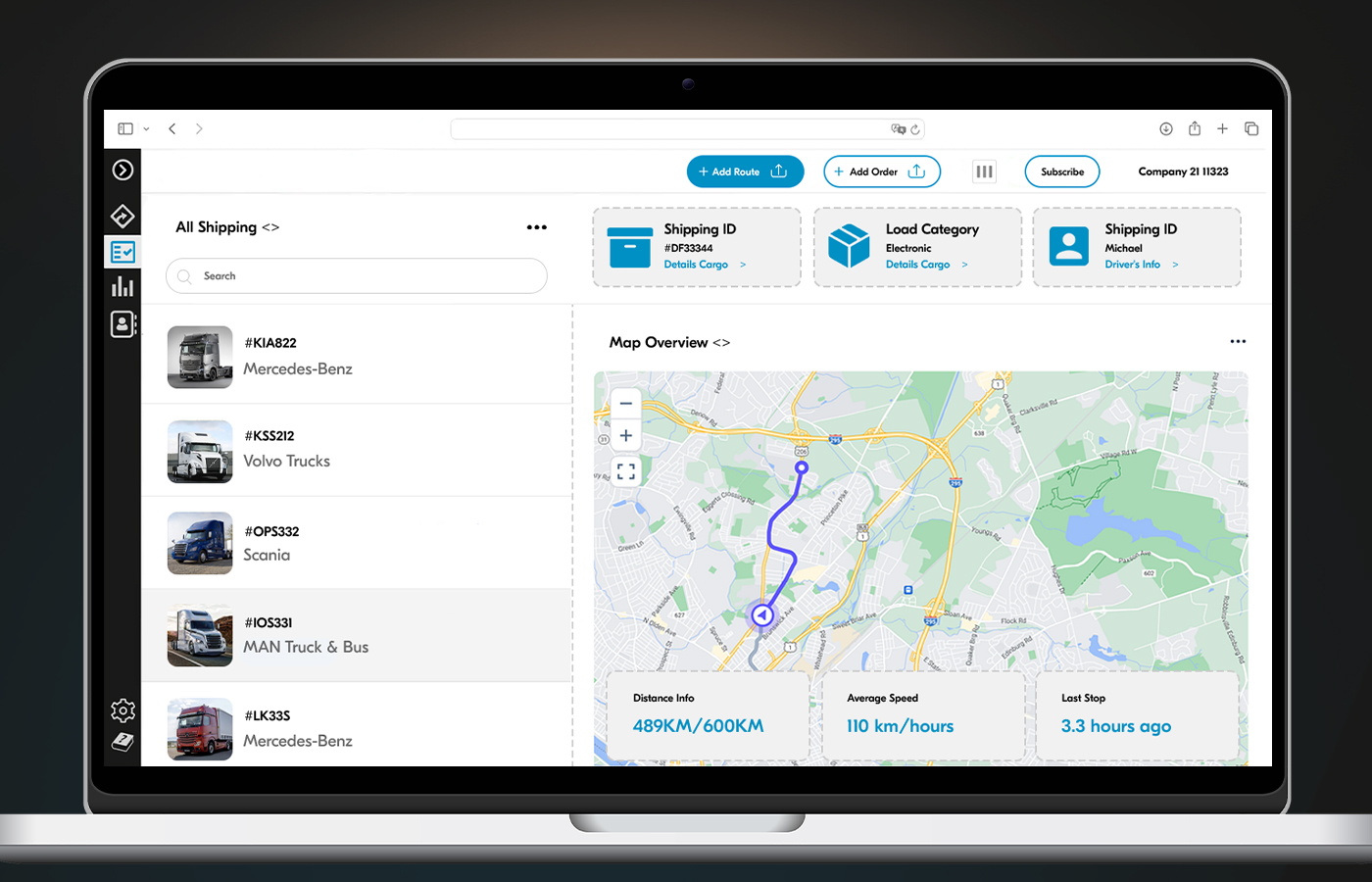 SaaS software for route optimization and fleet visibility 